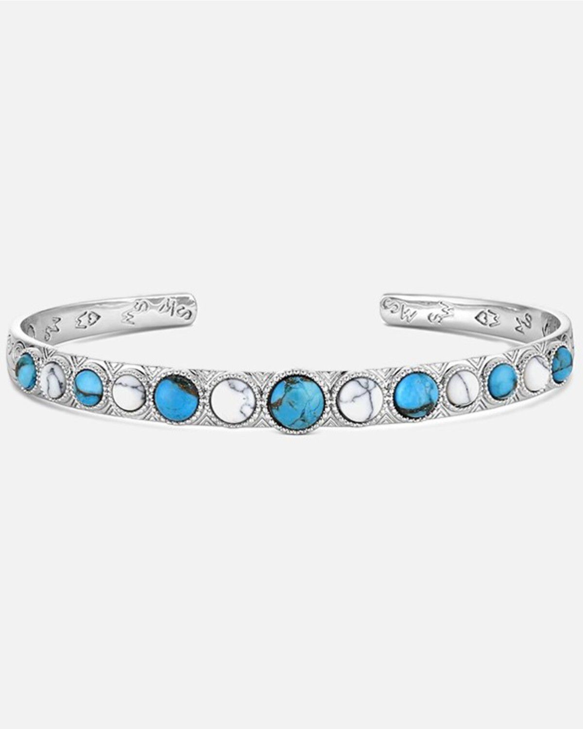 Montana Silversmiths Women's Turquoise Darling Cuff Bracelet, Silver, hi-res