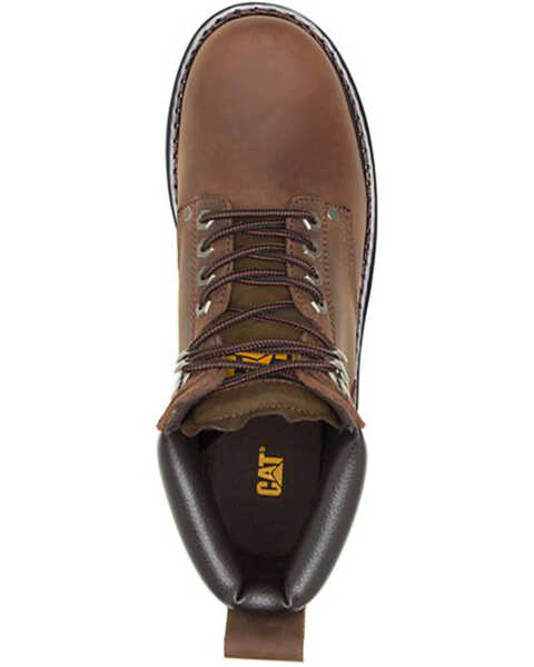 Image #5 - Caterpillar Men's 6" Second Shift Lace-Up Work Boots - Round Toe, Dark Brown, hi-res