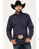 Image #1 - Ariat Men's Nossen Texas Star Print Button-Down Western Shirt , Navy, hi-res