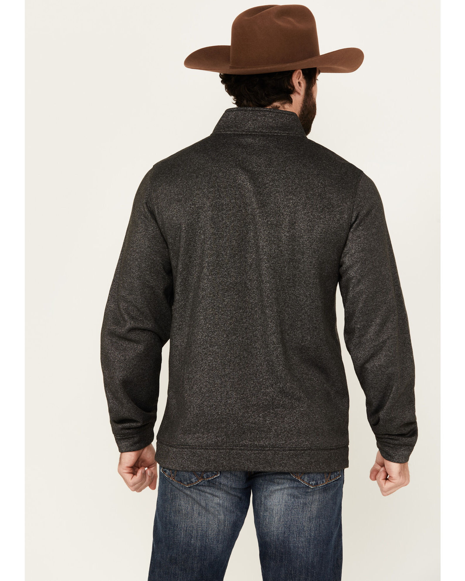 Product Name: Cinch Men's Solid Quarter Zip Long Sleeve Pullover
