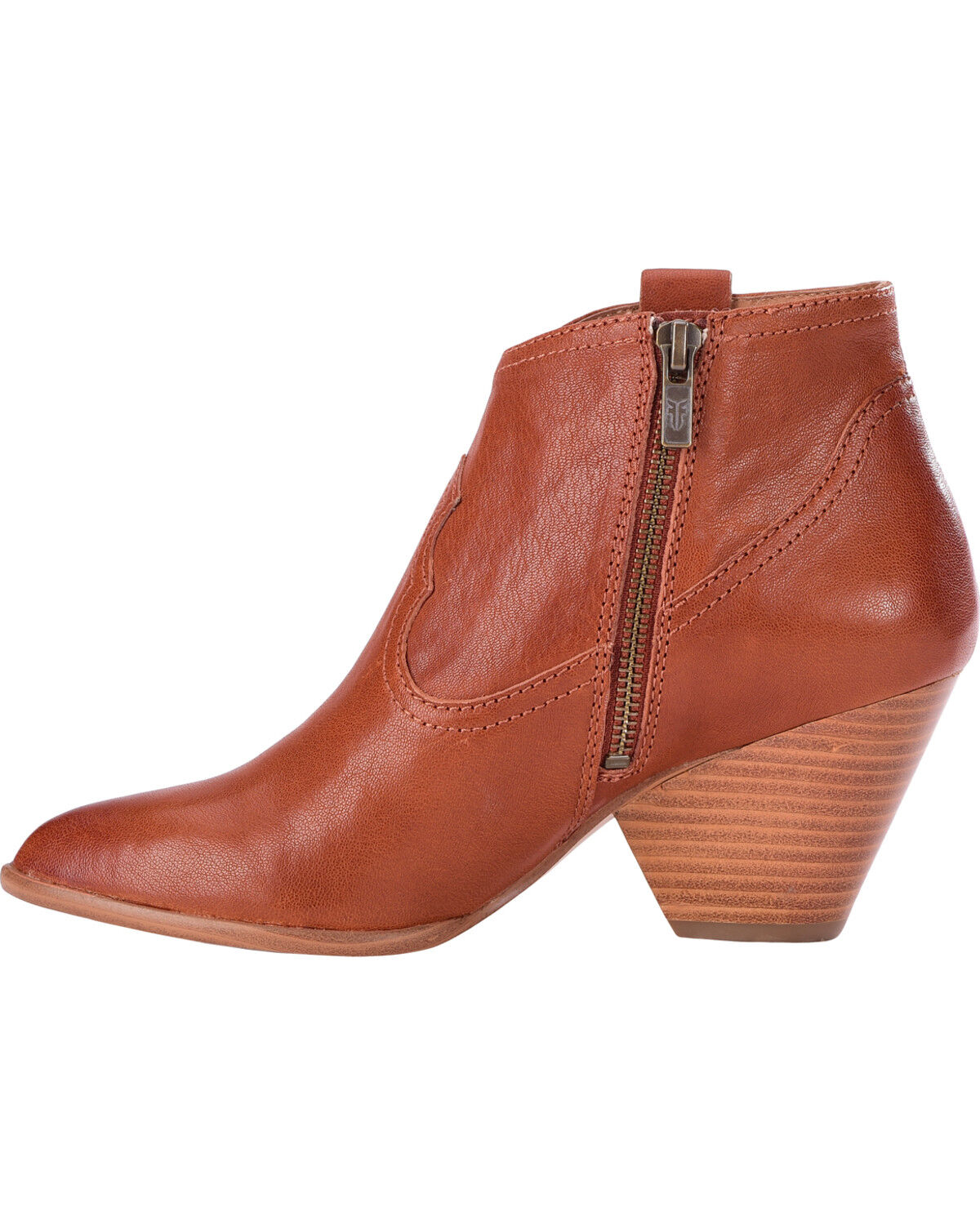 cognac womens booties