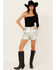 Image #3 - Saints & Hearts Women's Metallic High Rise Star Back Shorts, Silver, hi-res