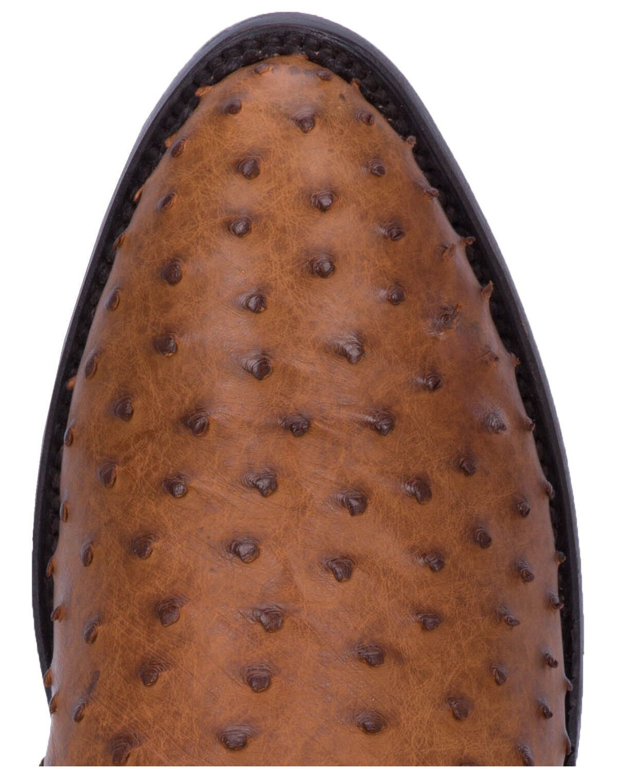 Image #6 - Dan Post Men's Tempe Full Quill Ostrich Western Boots - Round Toe, Saddle Tan, hi-res
