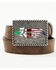 Image #1 - Cody James Boys' Tex Mexico Thunder Bird Leather Belt, Brown, hi-res