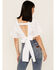 Image #4 - Talisman Women's Venus Swiss Dot Crop Top, White, hi-res