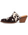 Image #3 - Dingo Women's Calico Hair-On-Hide Mules, Black/white, hi-res
