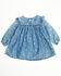Image #2 - Wrangler Toddler Girls' Horseshoe Print Denim Dress Set - 2 Piece, Blue, hi-res