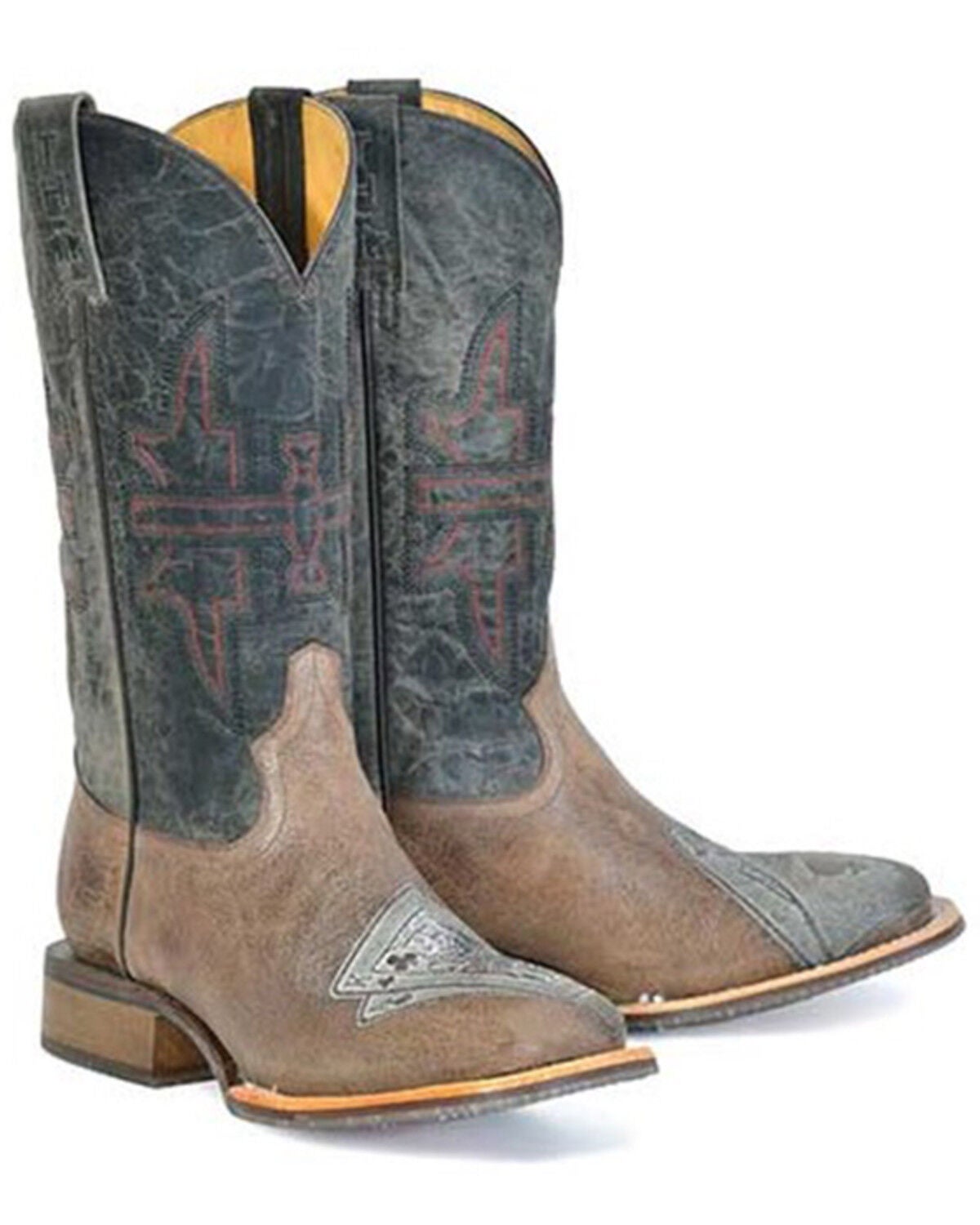 Tin Haul Men's Blackjack Western Boots - Broad Square Toe, Brown, hi-res
