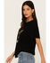 Image #2 - Shyanne Women's Just Add Whiskey Graphic Short Sleeve Tee , Black, hi-res