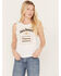 Image #1 - Jack Daniels Women's Honey Logo Muscle Tank, Ivory, hi-res
