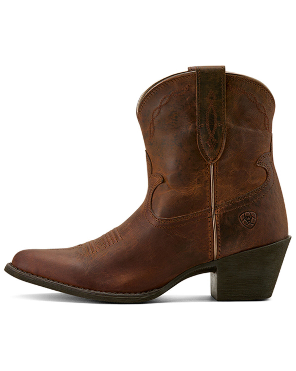 Image #2 - Ariat Women's Maggie Western Booties - Snip Toe, Brown, hi-res