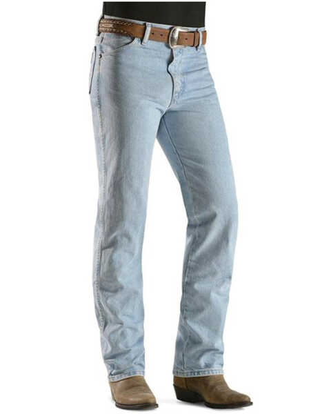 Image #2 - Wrangler Men's 936 Cowboy Cut Slim Fit Prewashed Jeans, Bleach Indigo, hi-res