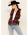 Image #1 - North River Women's Burgundy & Rust Henna Buffalo Plaid Zip-Front Vest, , hi-res