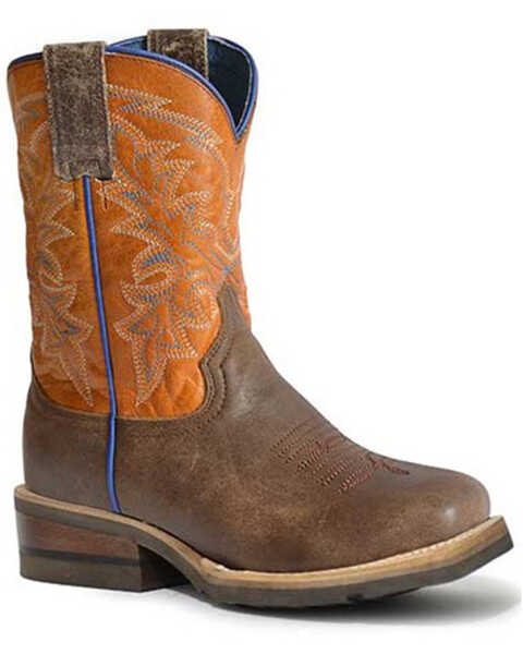Roper Little Boys' Colt Western Boots - Square Toe, Brown, hi-res