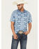 Image #1 - RANK 45® Men's Stock Southwestern Print Short Sleeve Polo, Light Blue, hi-res