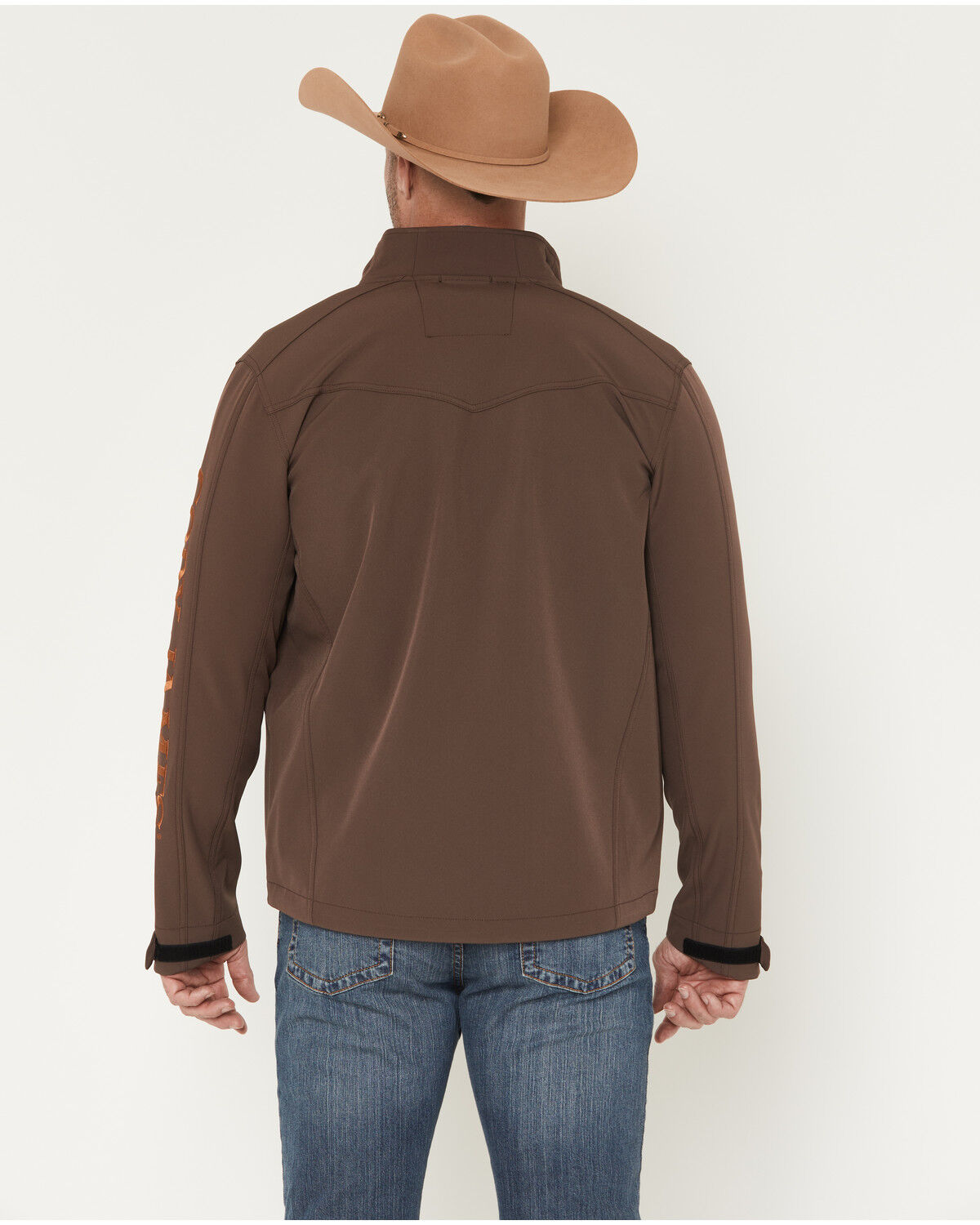 Image #4 - Cody James Men's Logo Softshell Jacket, Dark Brown, hi-res