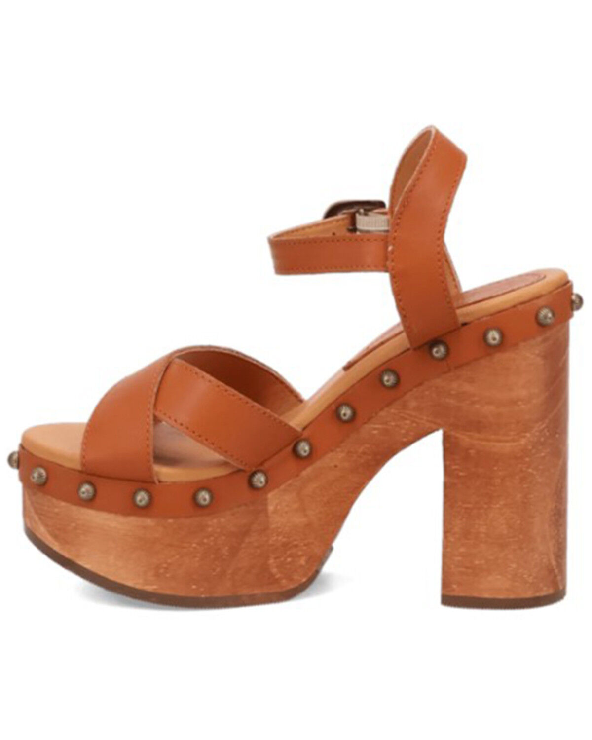 Image #3 - DIngo Women's Lotus Wooden Sandals, Brown, hi-res