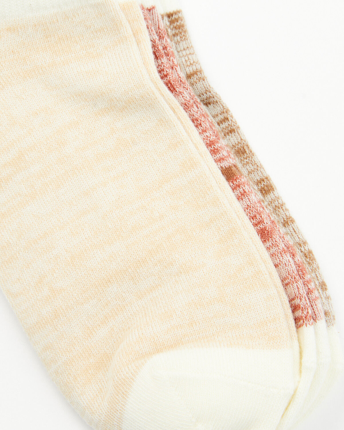 Image #2 - Shyanne Women's No Show Socks - 3-Pack, Beige/khaki, hi-res