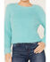 Image #3 - Rock & Roll Denim Women's Fuzzy Knit Sweater, Turquoise, hi-res
