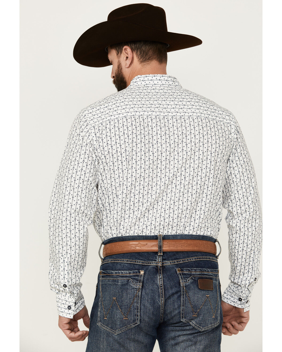 Image #4 - Gibson Trading Co Men's Flower Power Floral Print Long Sleeve Button-Down Western Shirt, White, hi-res