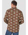 Image #2 - Wrangler Men's Brown Southwestern Checotah Long Sleeve Snap Western Shirt , Brown, hi-res