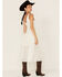Image #4 - Shyanne Women's Drop Waist Button Front Sleeveless Midi Dress, Ivory, hi-res