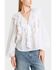 Image #1 - Flying Tomato Women's Made of Dreams Polka Dot Woven Top, White, hi-res