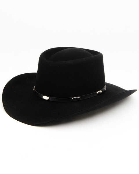 Cody James Gambler 3X Felt Cowboy Hat, Black, hi-res