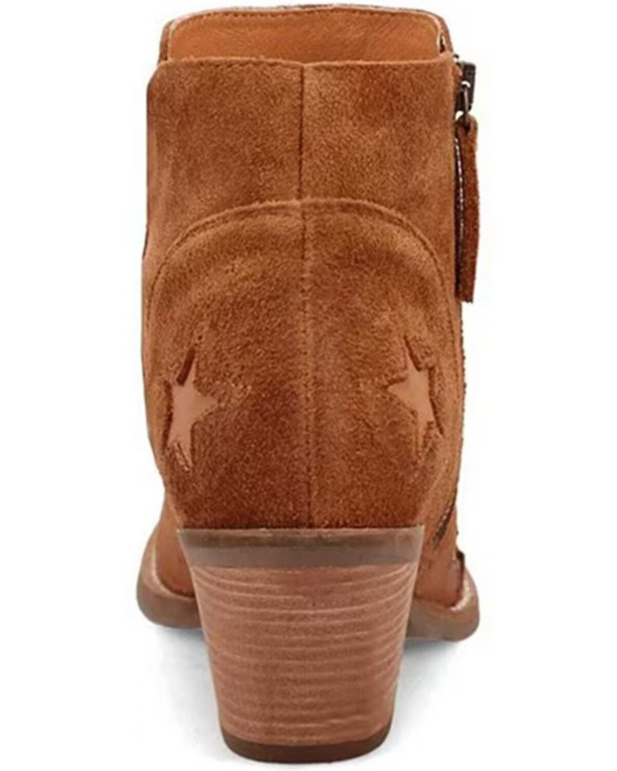 Image #5 - Dingo Women's Little Star Suede Western Booties - Snip Toe, Camel, hi-res