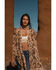 Image #1 - Shyanne Women's Horse Print Chiffon Kimono, Coffee, hi-res
