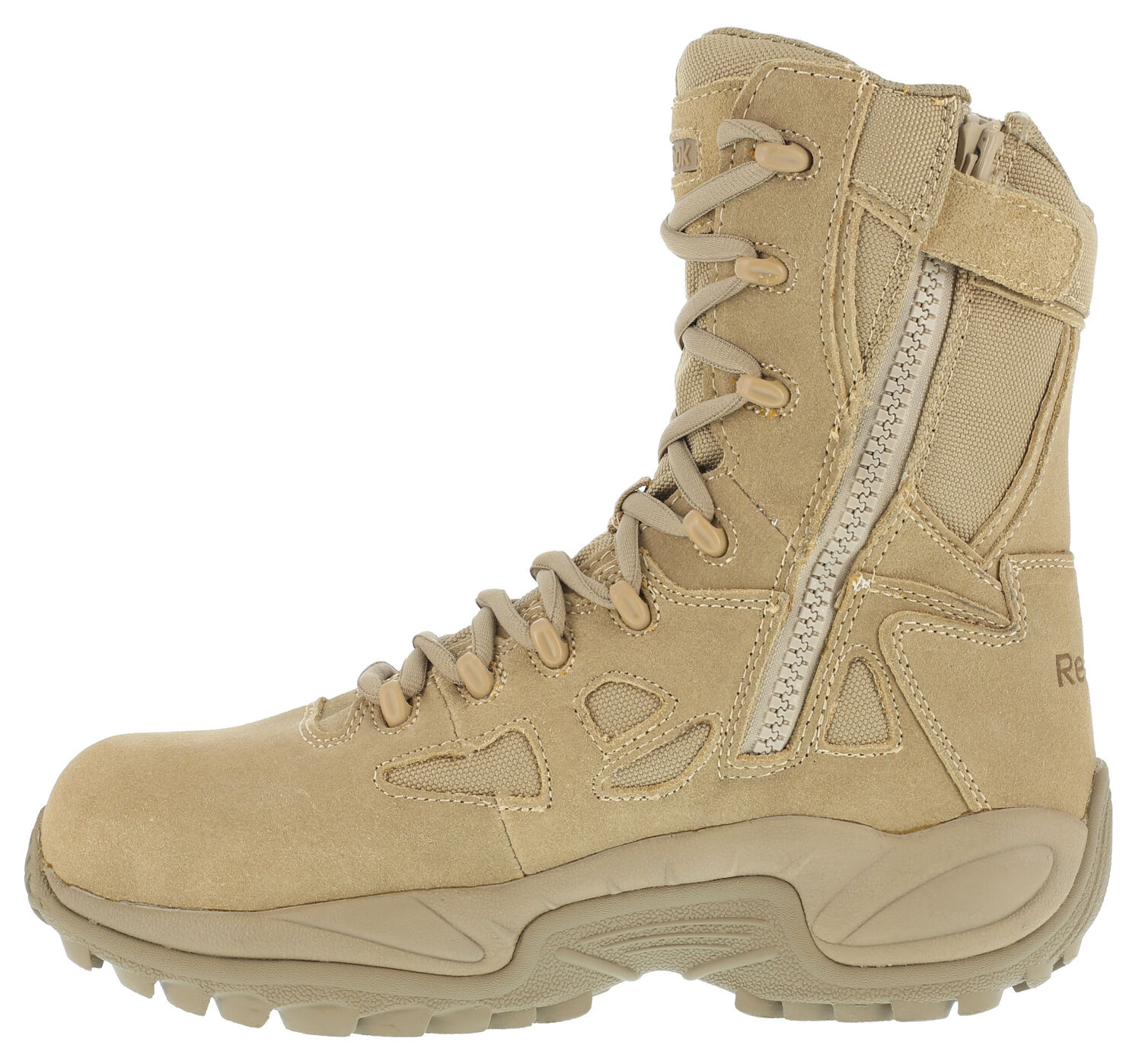 Image #4 - Reebok Men's Stealth 8" Lace-Up Side-Zip Work Boots, Desert Khaki, hi-res