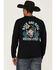 Image #1 - Rock & Roll Denim Men's Cowboy Skull Long Sleeve Graphic T-Shirt, Black, hi-res