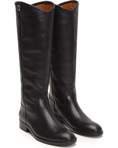 Frye Women's Black Melissa Button 2 Tall Boots - Round Toe , Black, hi-res