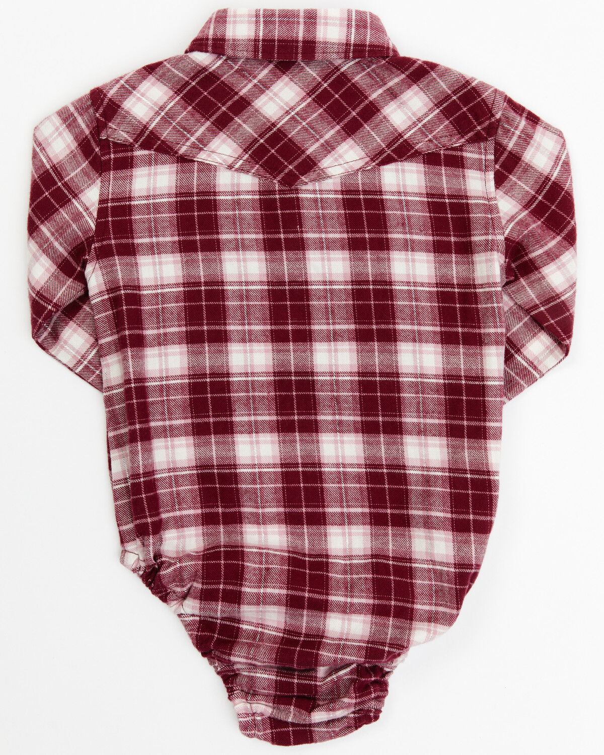 Image #3 - Shyanne Infant Girls' Holiday Plaid Print Long Sleeve Onesie, Burgundy, hi-res