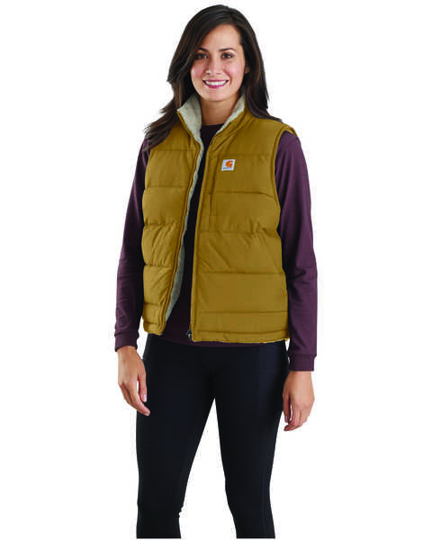 Carhartt Women's Montana Relaxed Fit Insulated Vest, Brown, hi-res