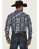 Image #4 - Rock & Roll Denim Men's Tek Southwestern Print Long Sleeve Pearl Snap Western Shirt, Blue, hi-res