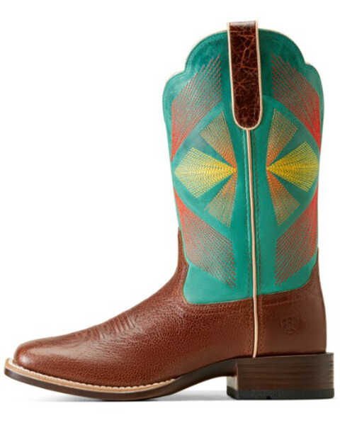 Image #2 - Ariat Women's Oak Grove Western Boots - Broad Square Toe , Brown, hi-res