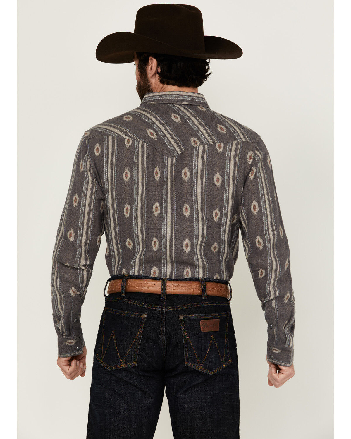 Image #4 - Cody James Men's Voyager Southwestern Striped Long Sleeve Snap Western Shirt, Cream, hi-res