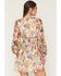 Image #4 - Shyanne Women's Floral Print Long Sleeve Mini Dress, Cream, hi-res