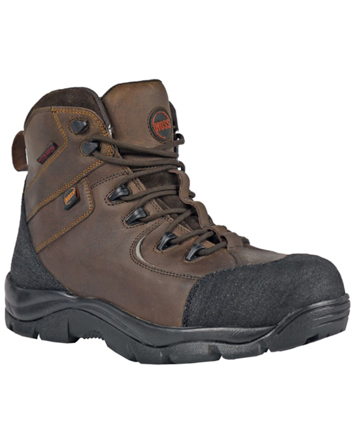 Image #1 - Hoss Men's Ridge Lace-Up Work Boots - Composite Toe, Brown, hi-res