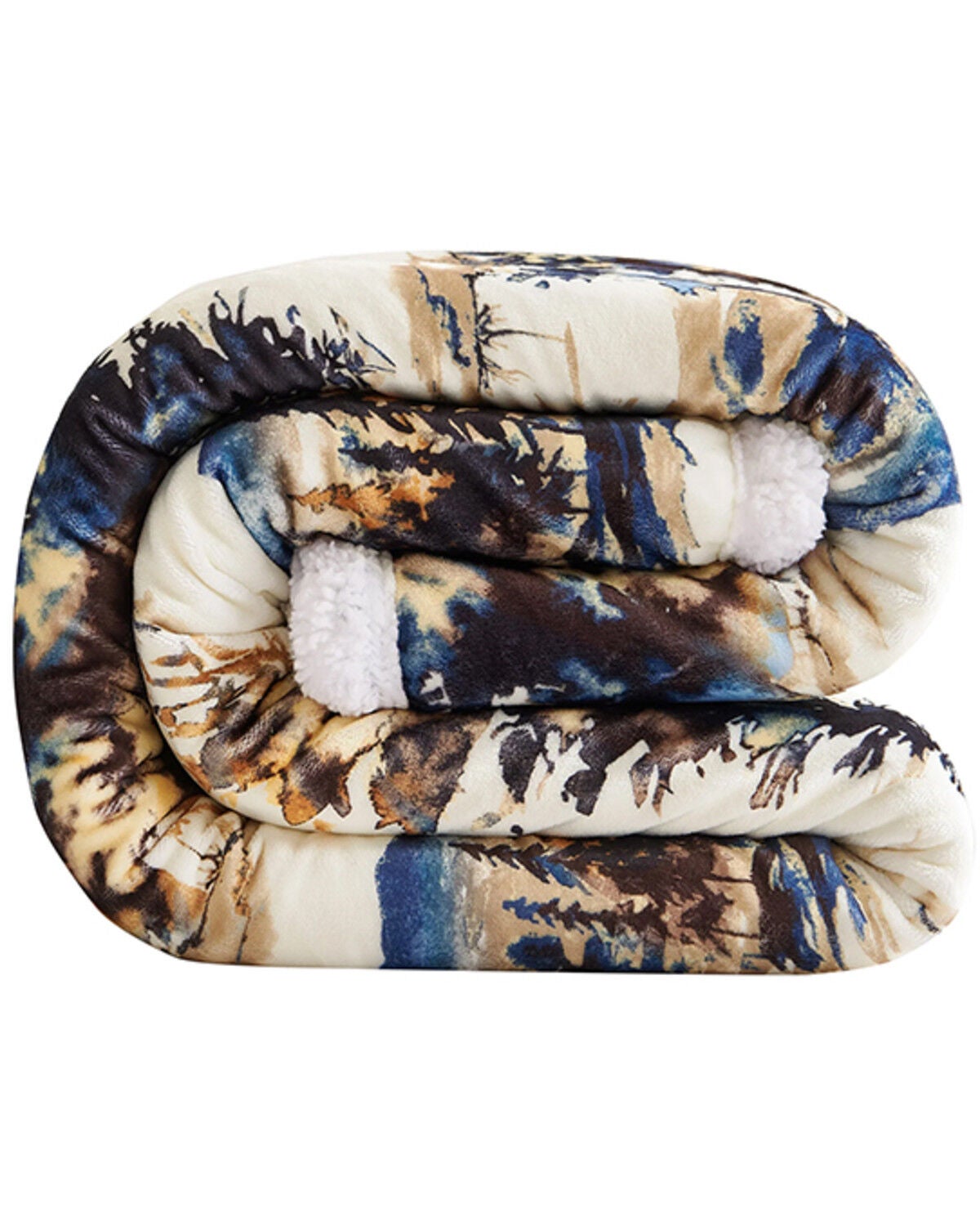 Image #3 - HiEnd Accents Acadia Campfire Sherpa Throw, Copper, hi-res