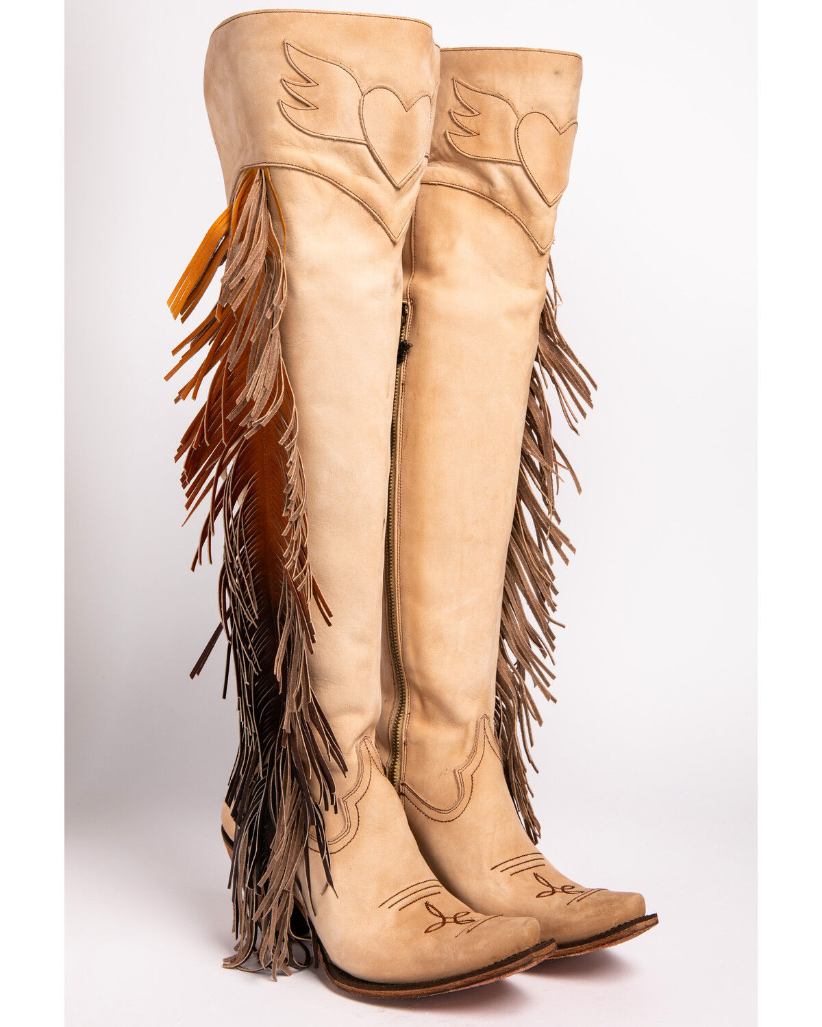 Image #5 - Junk Gypsy by Lane Women's Spirit Animal Tall Boots - Snip Toe, Cream, hi-res