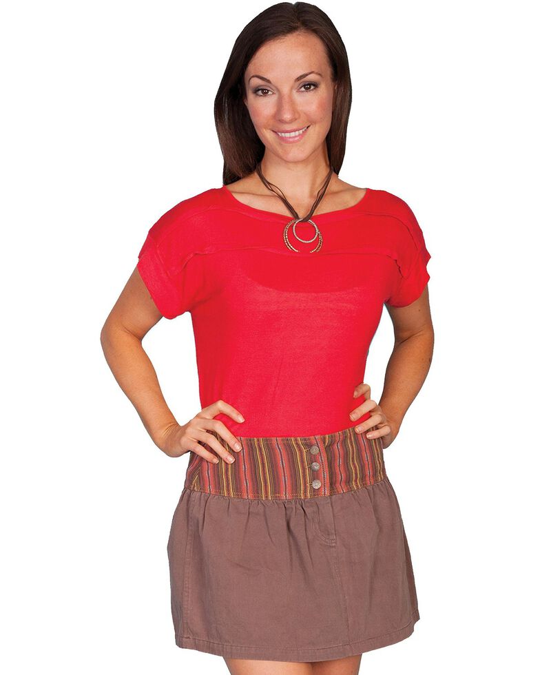 Scully Striped Skirt, Brown, hi-res