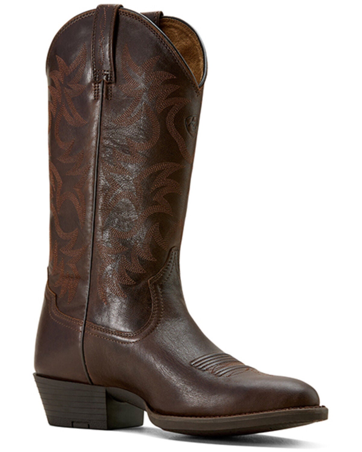 Ariat Men's Heritage Western Boots - Round Toe, Chocolate, hi-res
