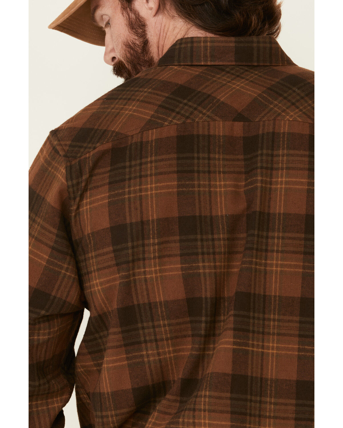 Brown plaid top clearance
