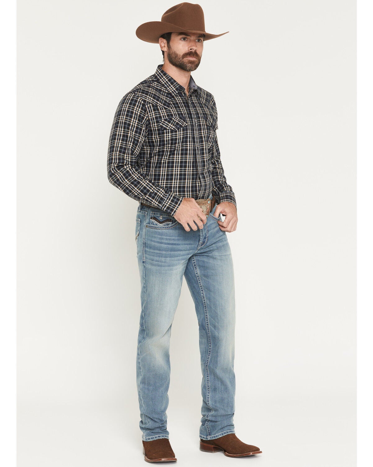 Cody James Men's Rowdy Wash Jackson Slim Straight Stretch Denim Jeans, Medium Wash, hi-res