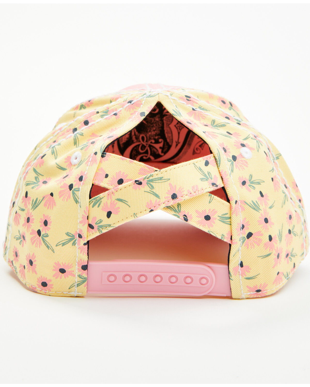 Image #3 - John Deere Girls' Floral Print Tractor Patch Ball Cap, Pink, hi-res