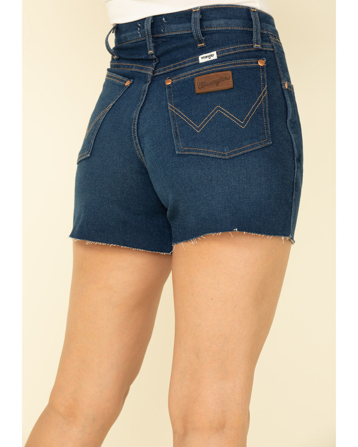 Wrangler jean shorts womens clearance