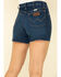 Wrangler Modern Women's Dark Wash Basic High Rise Raw Shorts , Blue, hi-res