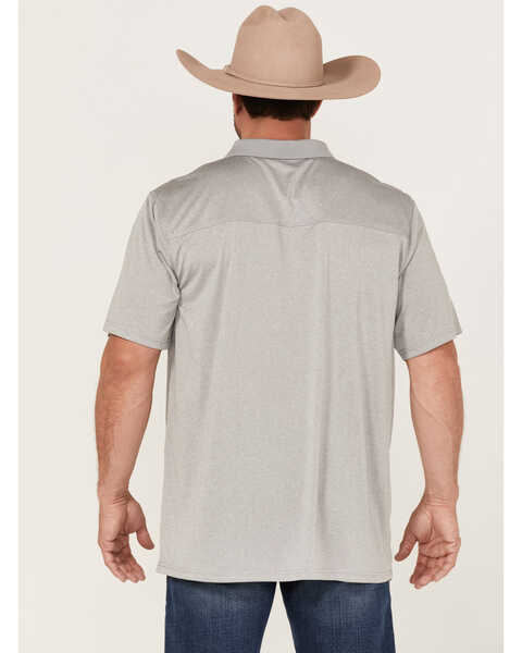 Image #4 - RANK 45® Men's Sunfisher Chest Stripe Short Sleeve Polo Shirt , Grey, hi-res